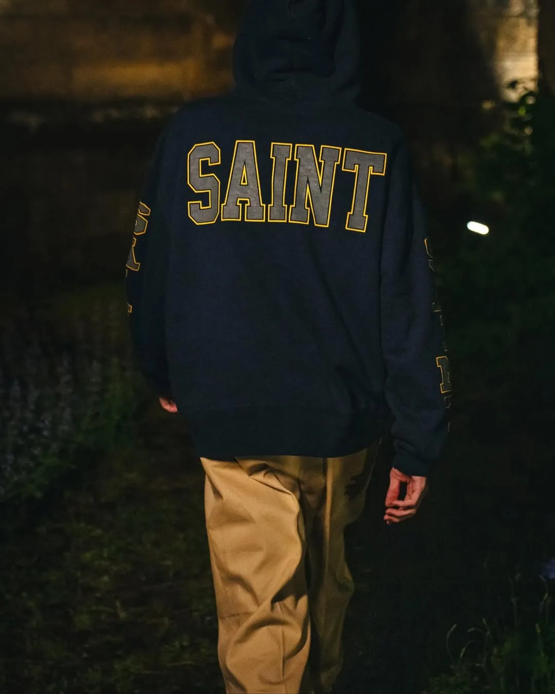 SAINT Mxxxxxx HOODIE/SAINT/NVY Reflective Angel Hoodie Blue S-XL Original open mold Loose cut Comfortable fit Top printing technology 3M reflective paste Best reflective effect in the industry Correct version Original consistent main mark/wash mark/cherub anti-counterfeiting